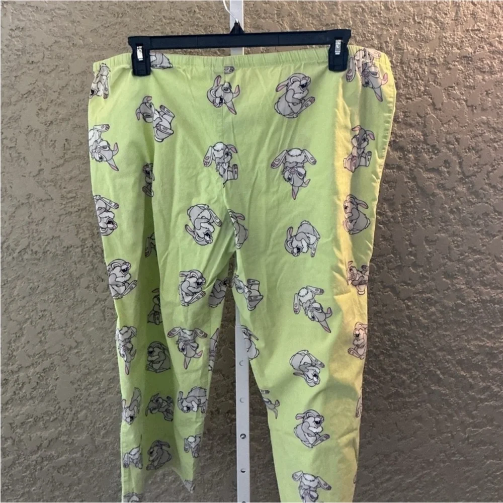Disney Thumper Women's Pajama Pants Size L Green White gray pink blue - Picture 8 of 12